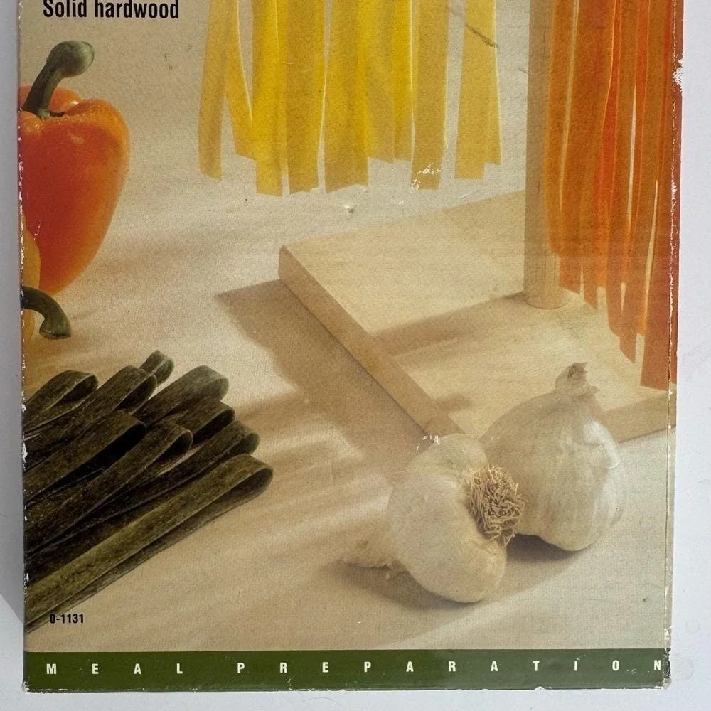 Rowoco Pasta Drying Rack NIB Natural Wood 1995 Vintage Kitchen Foodie Noodles